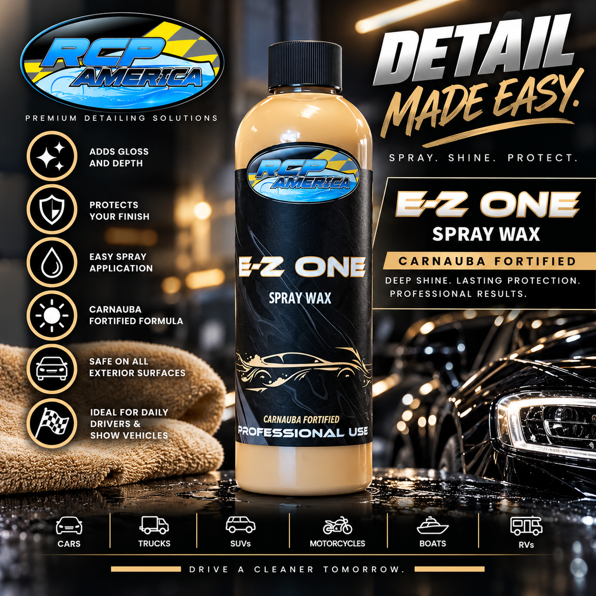 EZ One Spray Wax 16oz